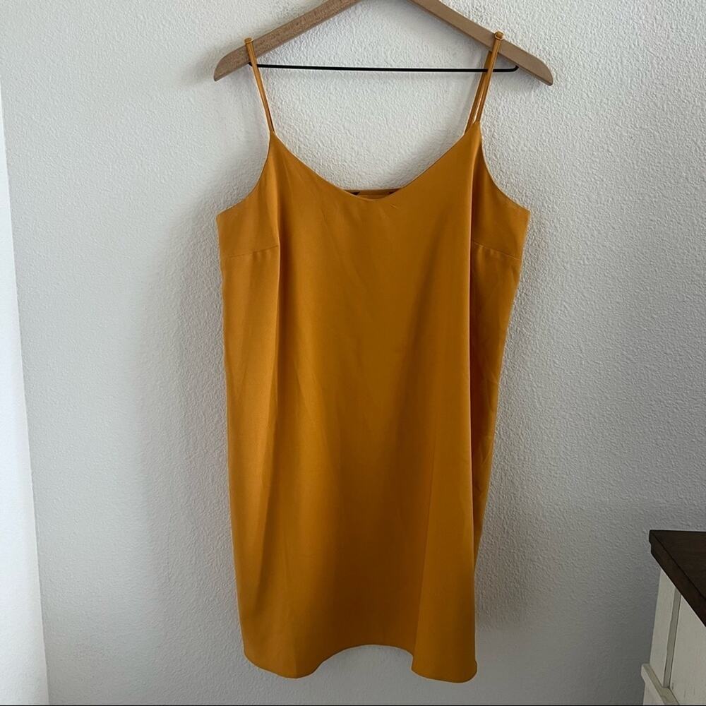Missguided Mustard Yellow Golden Slip Dress Trendy Y2K 90s US 10
